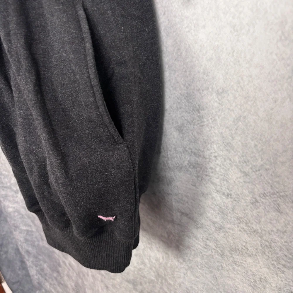 Victoria's Secret PINK Y2K Hooded Pullover Gray 3/4 Sleeve Sweatshirt Dress VTG - Picture 4 of 9